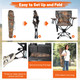 360° Swivel Hunting Chair with Mesh Cup Holder and Storage Pockets product
