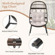 Wicker Rattan Egg Chair with Seat and Back Cushions product