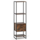 5-Tier Bookshelf with Open Shelves and Drawers product