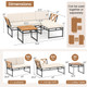 3-Piece L-Shaped Patio Furniture Set with Loveseat  product