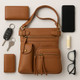 Super Soft Genuine Leather Crossbody Bag with Top Belt Accent product