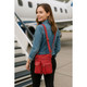 Super Soft Genuine Leather Crossbody Bag with Top Belt Accent product