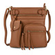 Super Soft Genuine Leather Crossbody Bag with Top Belt Accent product