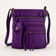 Super Soft Genuine Leather Crossbody Bag with Top Belt Accent product