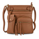 Super Soft Genuine Leather Crossbody Bag with Top Belt Accent product