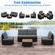 5-Piece Outdoor Furniture Set with Non-Slip Footpads product