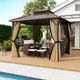 Hardtop Gazebo with Double Sidewalls product