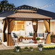 Hardtop Gazebo with Double Sidewalls product