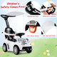 3-in-1 Push Car with Adjustable Canopy and Hidden Storage Space product