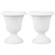 18" Tall Vintage Planter Set with Pedestal Base (2- or 4-Piece) product