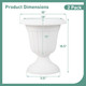 18" Tall Vintage Planter Set with Pedestal Base (2- or 4-Piece) product