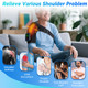 Electric Wireless Heating Vibration Shoulder Massager Brace Wrap with App Control,3 Levels Timer,LCD Display,Touch Detachable product