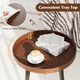 Round Side Table  with Solid Legs and Thickened Tray product