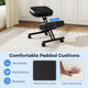 Height Adjustable Kneeling Chair with Angled Seat (1- or 2-Pack) product