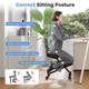 Height Adjustable Kneeling Chair with Angled Seat (1- or 2-Pack) product