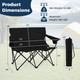 2-Person Outdoor Folding Loveseat with Cup Holders product