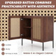 Rattan Buffet Sideboard Cabinet with Adjustable Shelf product
