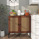Rattan Buffet Sideboard Cabinet with Adjustable Shelf product