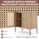 Rattan Buffet Sideboard Cabinet with Adjustable Shelf product