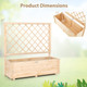 40" Wooden Raised Garden Bed with Lattice Trellis for Climbing Plants product