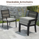  Stackable Rattan Armchairs with Removable Cushions product