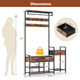 70" Freestanding Coat Rack with Drawers and Storage product