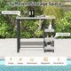 43.5" Outdoor Bar Table with Tempered Glass Top  product