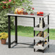 43.5" Outdoor Bar Table with Tempered Glass Top  product