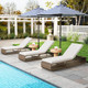 Outdoor Chaise Lounge Chair with Adjustable Backrest Cushion product