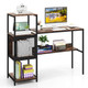 Computer Desk with 2-Tier Open Shelves product