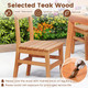 Patio Wooden Armless Dining Chair product