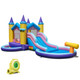 Inflatable Castle Water Slide with Handrails and Basketball Rim product