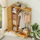 Bamboo Clothing Rack with Cabinet Hanging Rod product