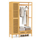 Bamboo Clothing Rack with Cabinet Hanging Rod product