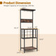 Freestanding Wine Rack with Wide Countertop and Glass Holders product