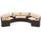 7-Piece Cushioned Patio Furniture Set with Tempered Glass Tables product