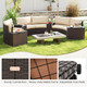 7-Piece Cushioned Patio Furniture Set with Tempered Glass Tables product