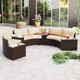 7-Piece Cushioned Patio Furniture Set with Tempered Glass Tables product