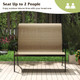 2-Person Patio Garden Bench with High Back and Armrests product