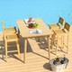 Outdoor Patio Bar Height Teak Wood Bar Stool product