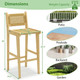 Outdoor Patio Bar Height Teak Wood Bar Stool product