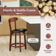23.5" Bar Stool Set with Curved Backrest (Set of 2 or 4) product