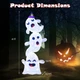 4-foot Stacked Ghosts Decoration with 120 LED Lights product