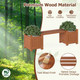 Wood Planter Box with Detachable Bench and Open Bottom product