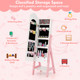 Kids' Freestanding Jewelry Cabinet with Full-Length Mirror product