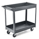 2-Tier Utility Cart with Handle and Heavy-Duty Metal Frame product