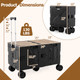 Large Foldable Utility Cart with 2-Tier Storage Crates product