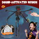 6-foot Animated Hanging Zombie Decoration with Light-up Eyes product