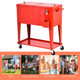 80-Quart Rolling Patio Cooler on Wheels with Side Handles product