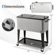 80-Quart Rolling Patio Cooler on Wheels with Side Handles product